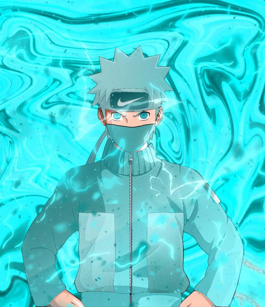 Kakashi Hatake Aqua Swirl Achtergrond Achtergrond