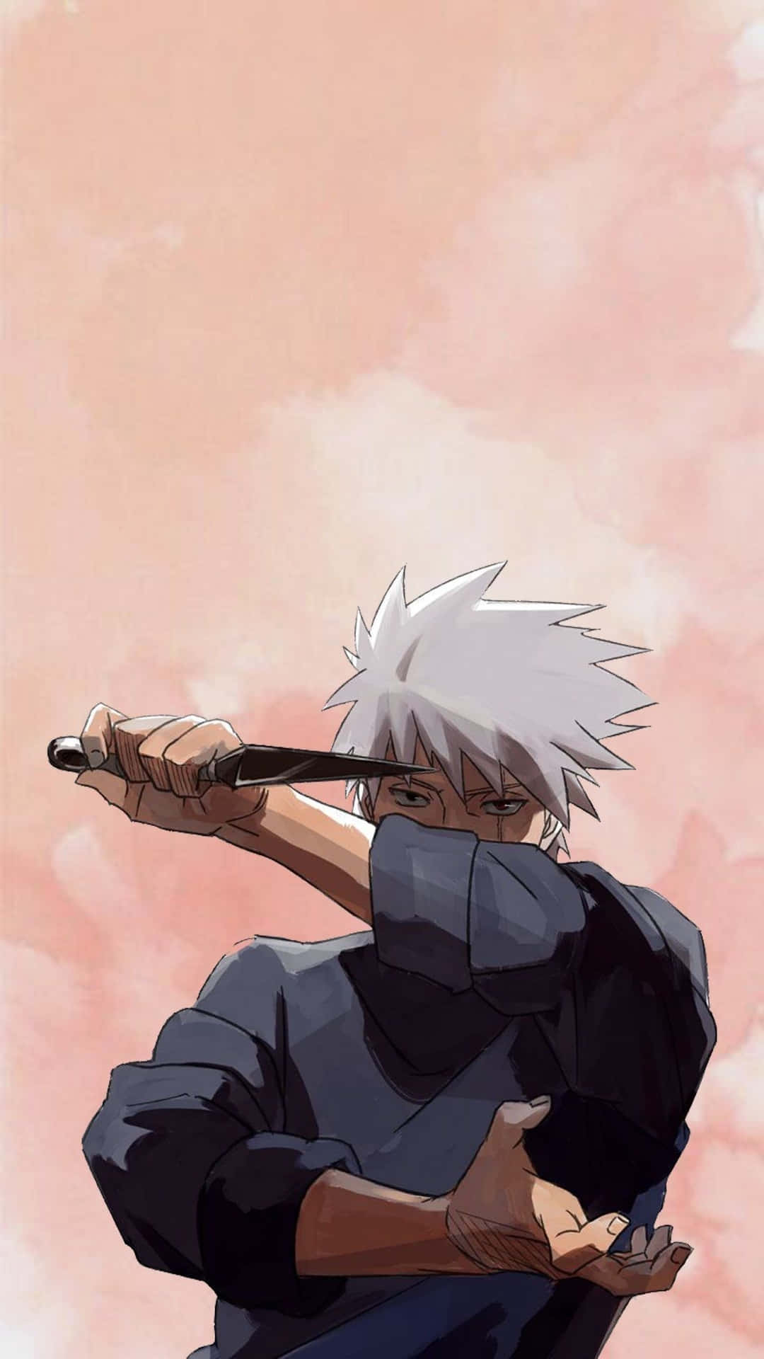 Young Kakashi Hatake in his classic outfit. Wallpaper