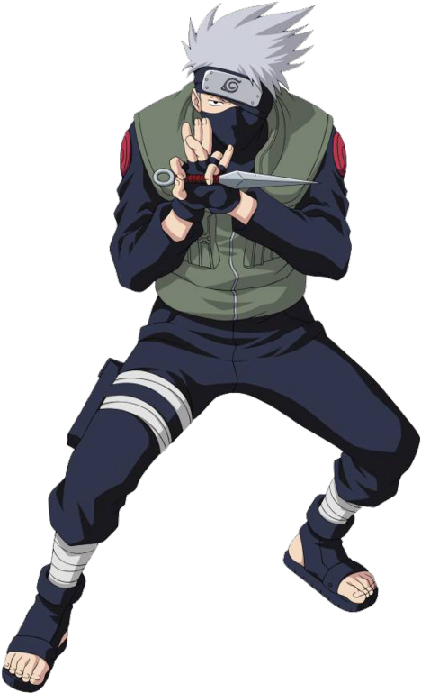 Kakashi Hatake Performing Jutsu PNG