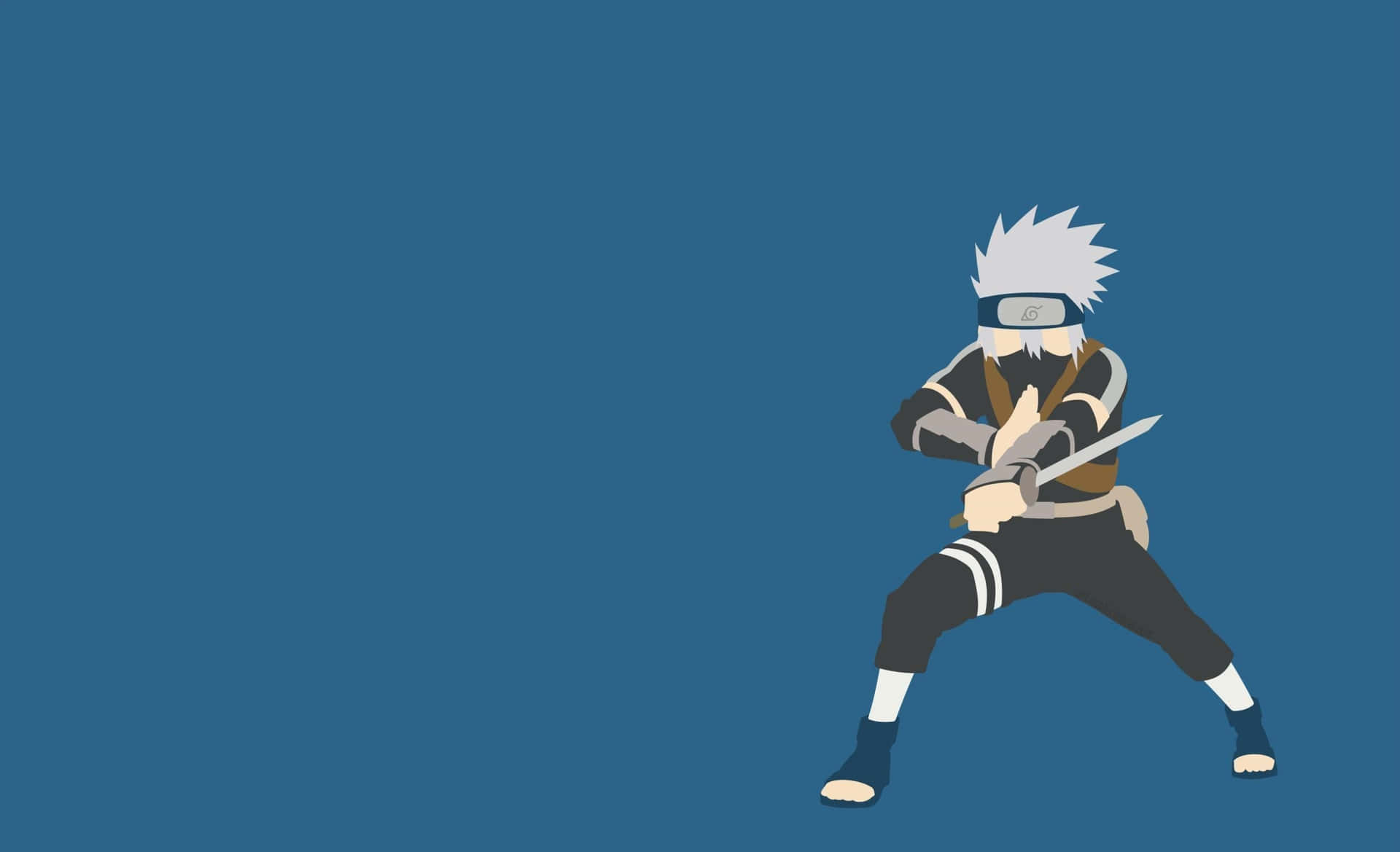 Kakashi Hatake Klaar Voor De Strijd Achtergrond