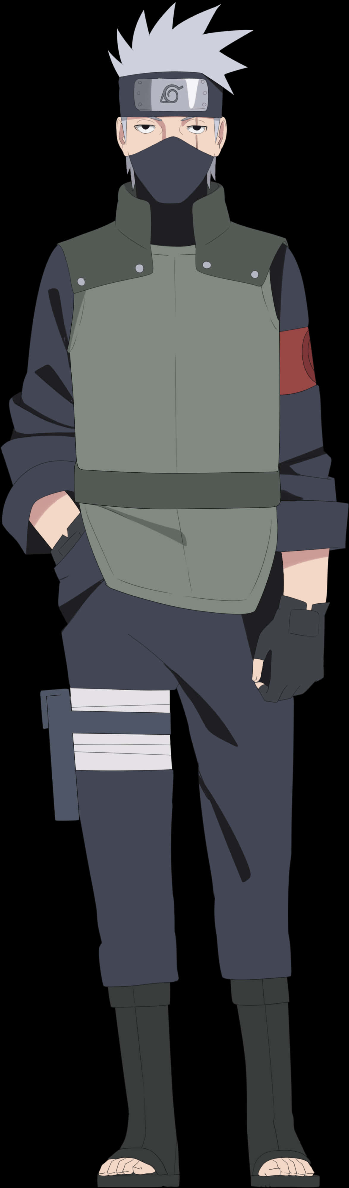 Kakashi Hatake Standing Pose PNG