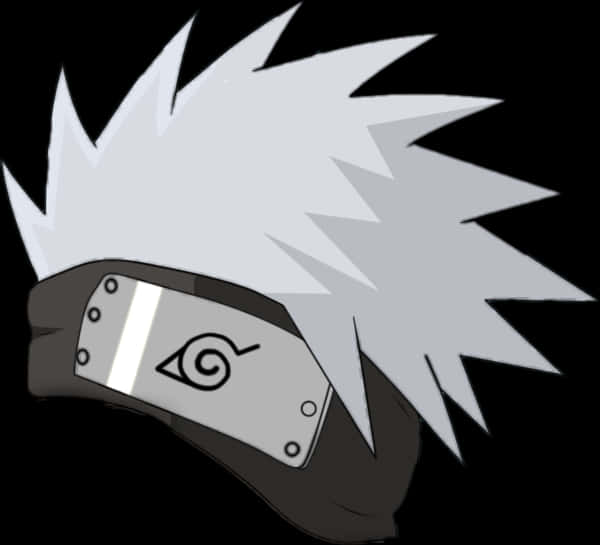 Kakashi Headbandand Hair PNG