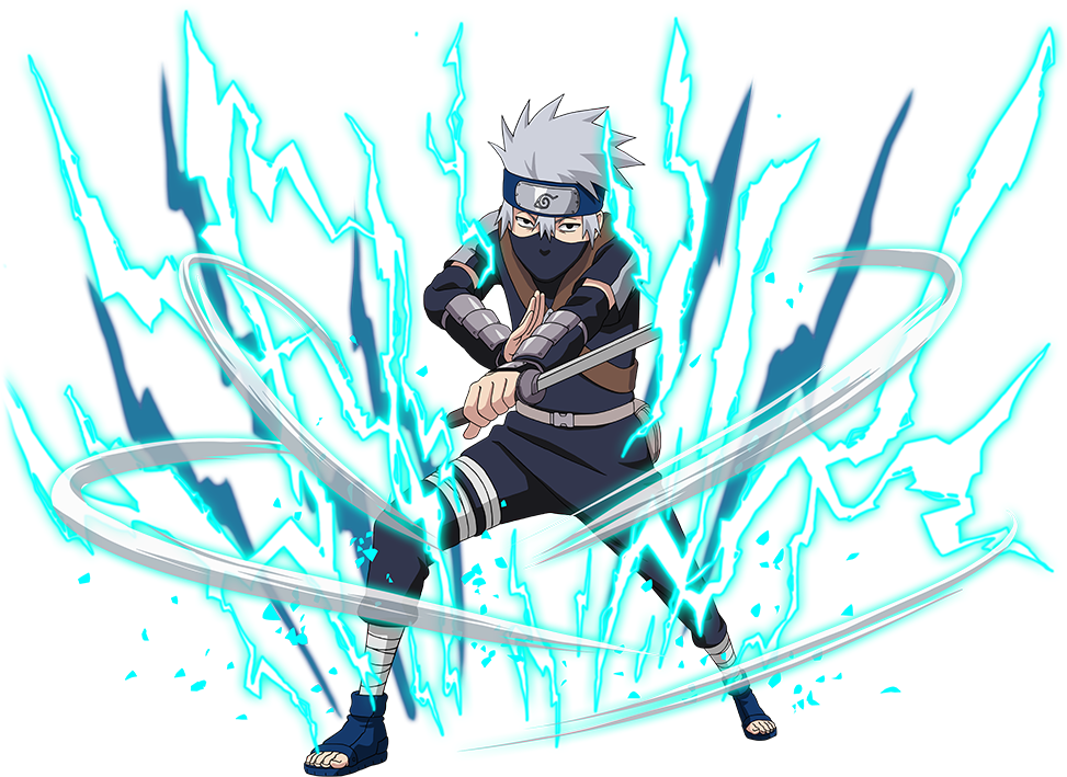 Kakashi Lightning Blade Attack PNG