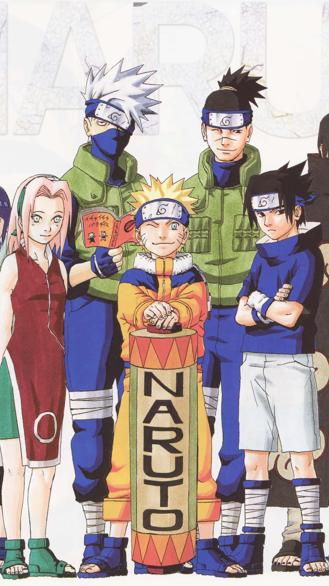 Kakashihatake, Naruto Uzumaki Y Sasuke Uchiha, Los Tres Ninjas De Konoha, Posan Para Una Foto Fondo de pantalla