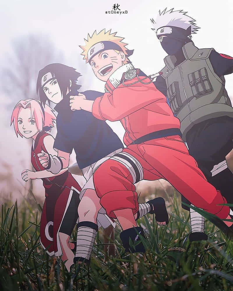 Kakashi, Naruto, and Sasuke reunite for a core mission. Wallpaper