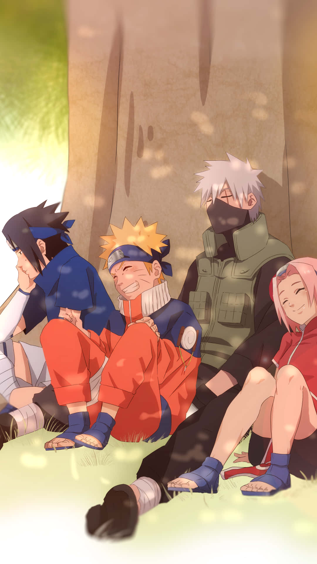 "Kakashi, Naruto, and Sasuke join forces to take on the world!" Wallpaper