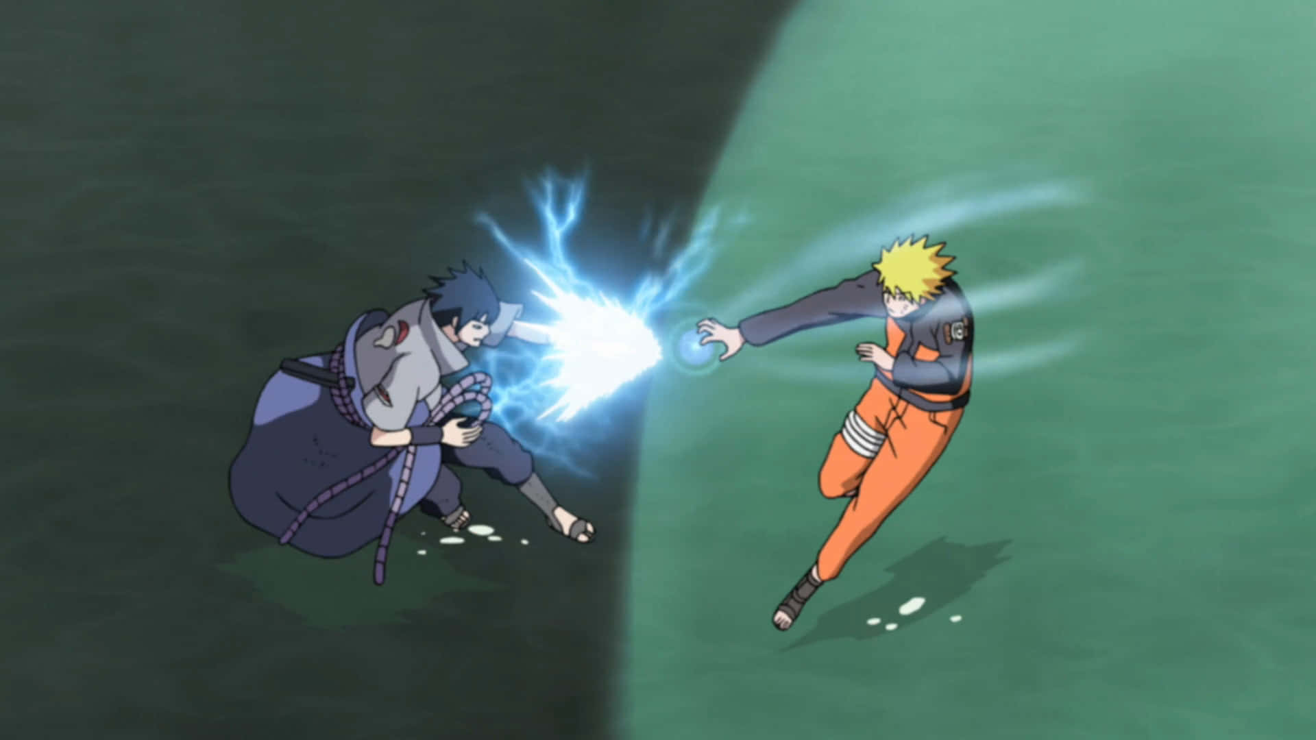 "Kakashi and his two students, Naruto and Sasuke, standing on a snowy mountain." Wallpaper
