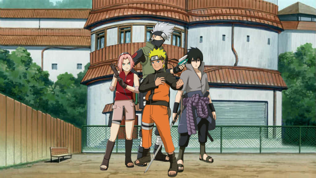 Ikonisk Team 7 – Kakashi, Naruto og Sasuke: Wallpaper