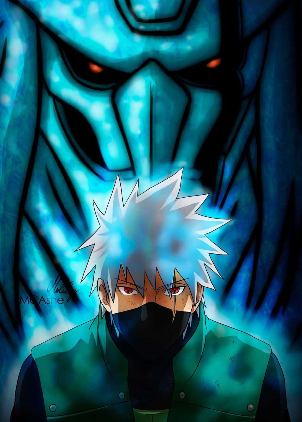 Experience the power of Susanoo, as manifested by Kakashi Wallpaper