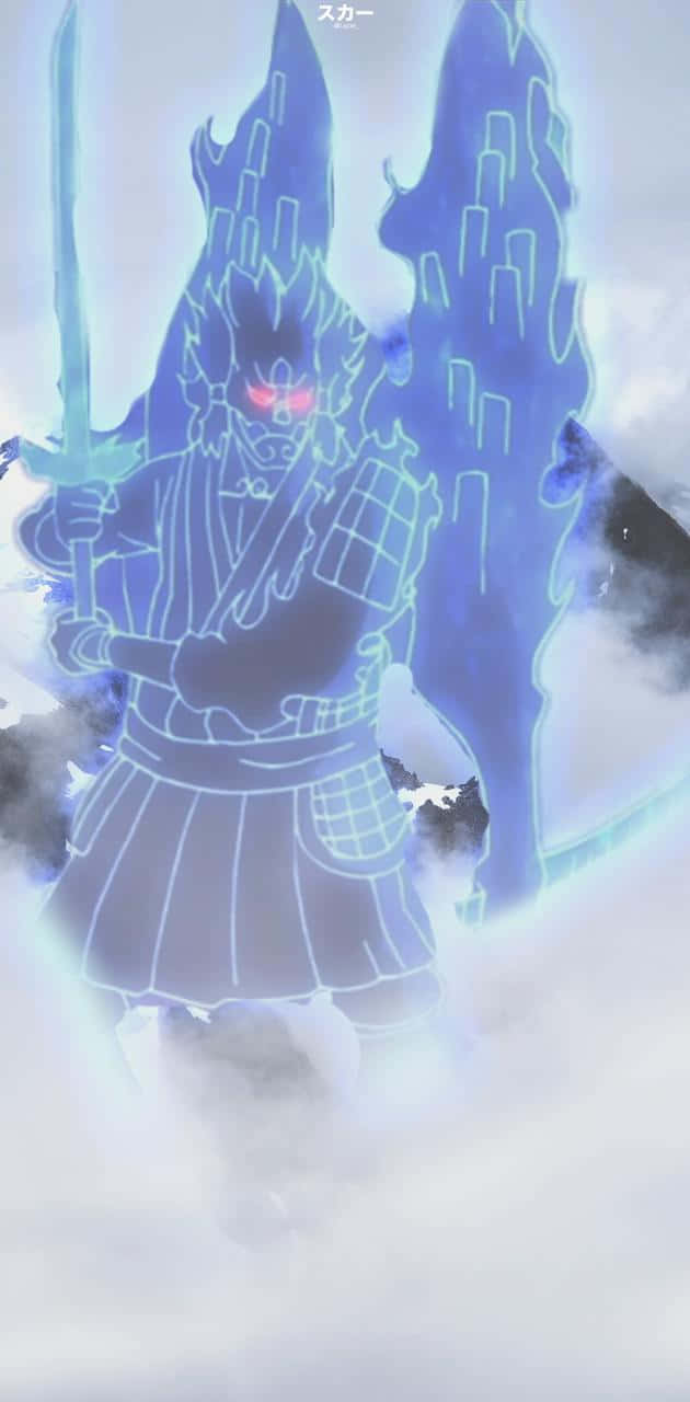The powerful Susanoo, a divine spirit summoned by Kakashi of the Hidden Leaf Village Wallpaper