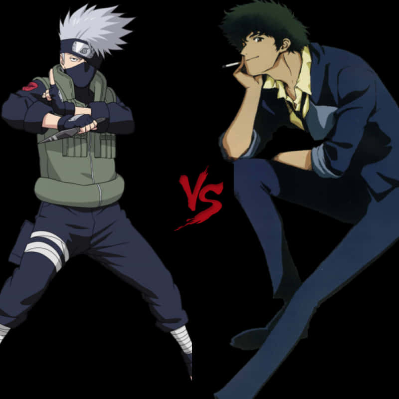 Kakashivs Spike Spiegel Faceoff PNG