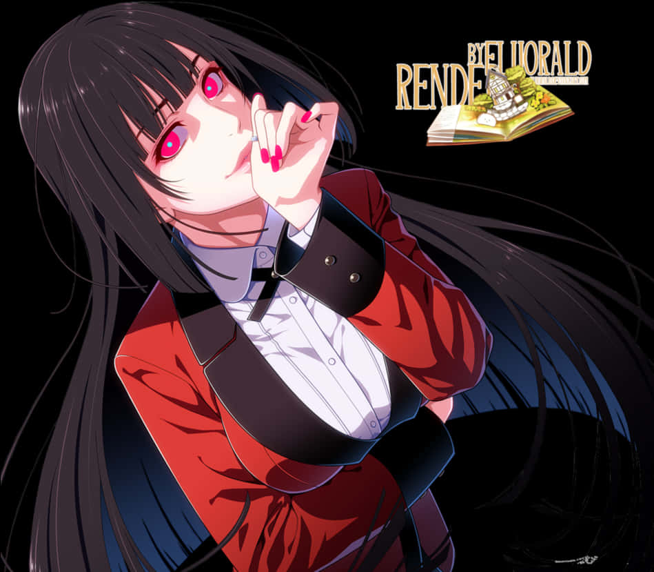 Kakegurui Character Red Jacket PNG