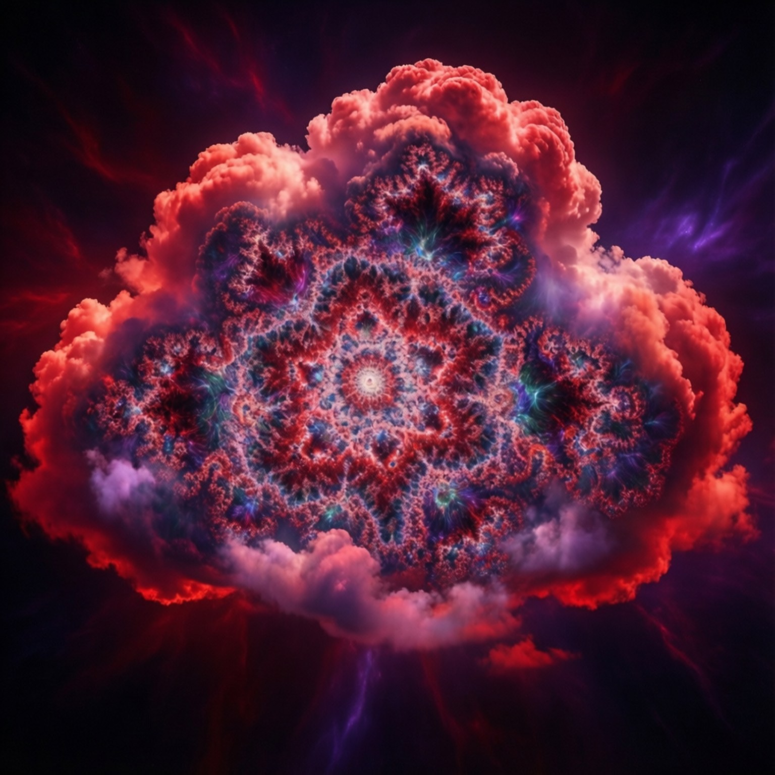 Jendela Awan Kaleidoskop Wallpaper