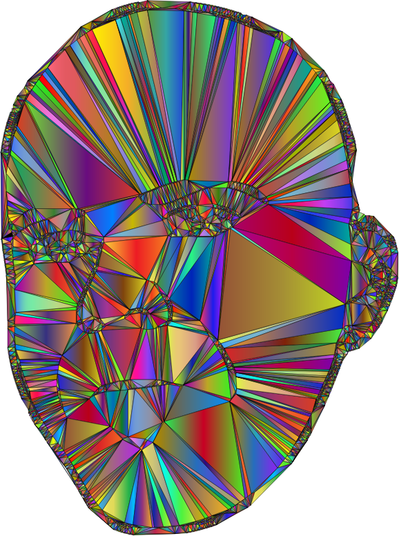 Kaleidoscopic Abstract Skull PNG