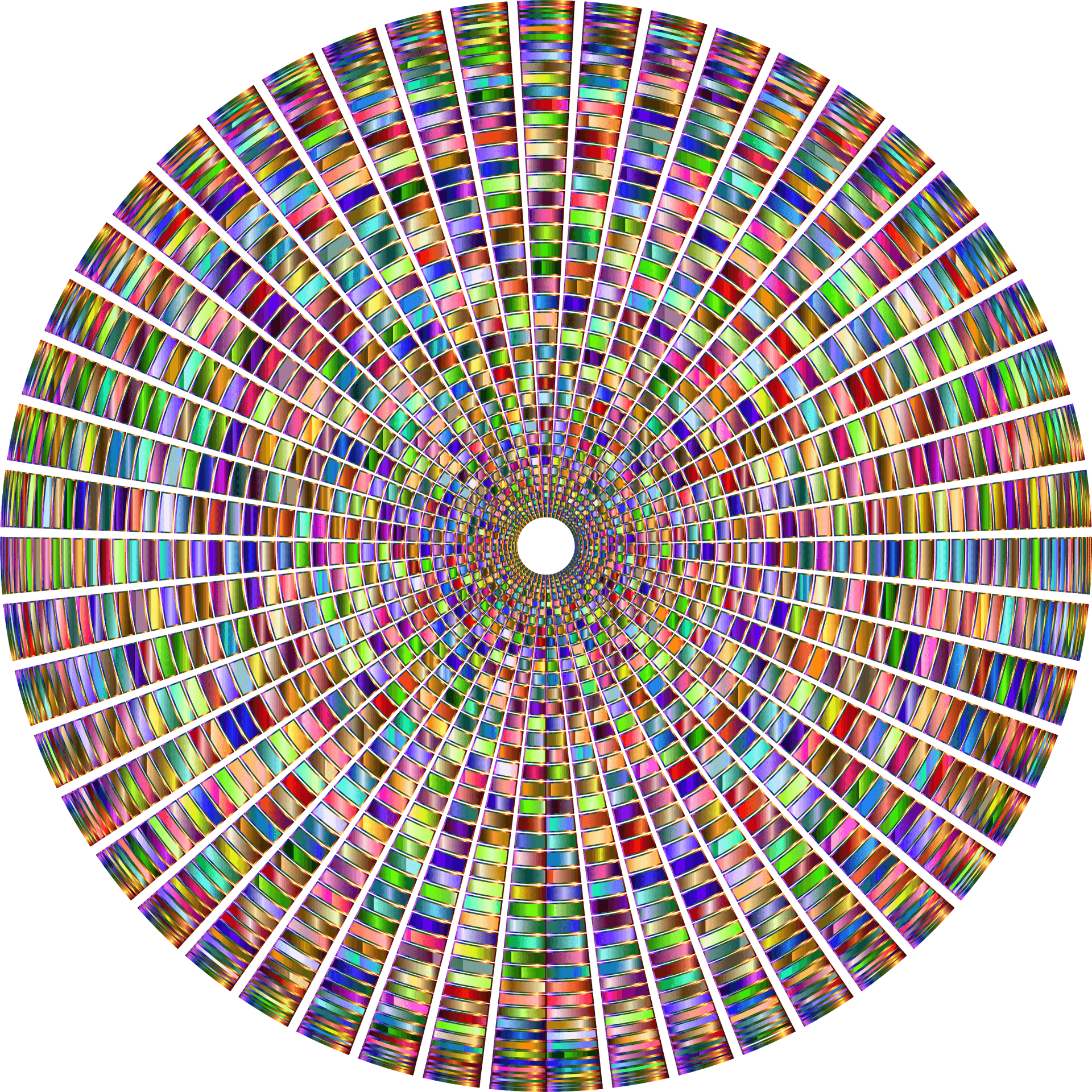 Kaleidoscopic Circle Pattern PNG