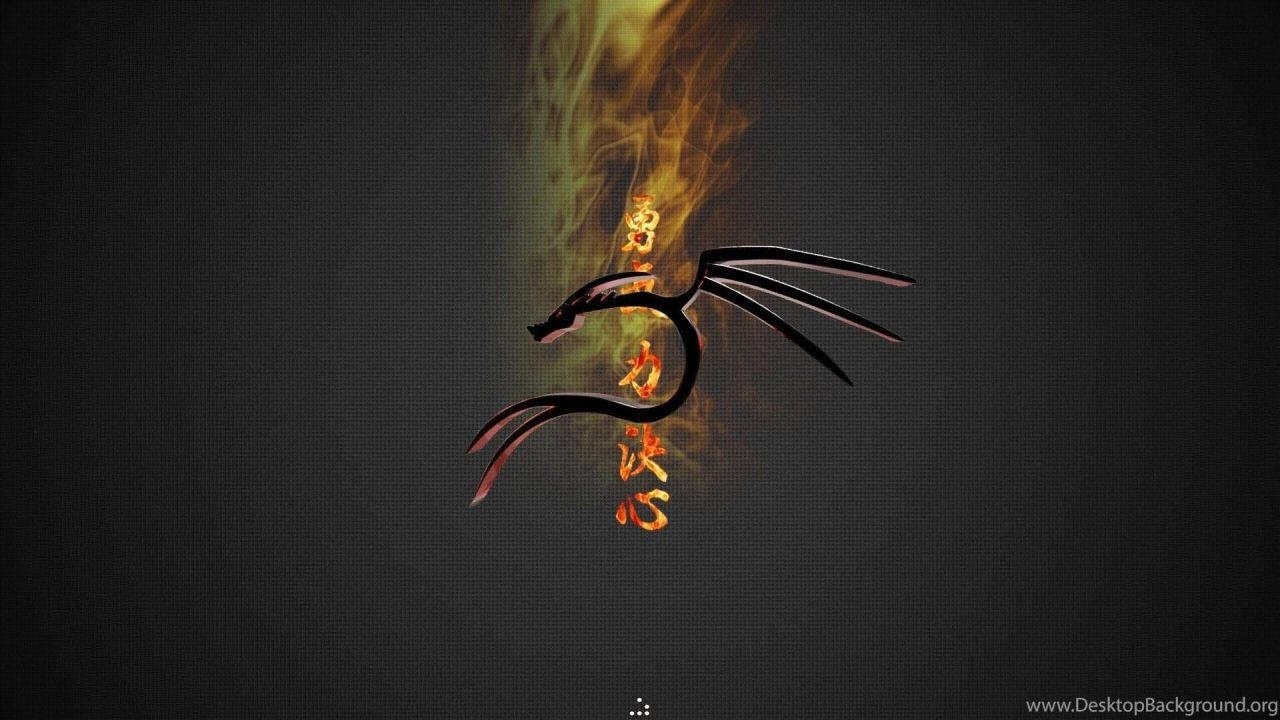 Kali Linux Burning Dragon 3d Background