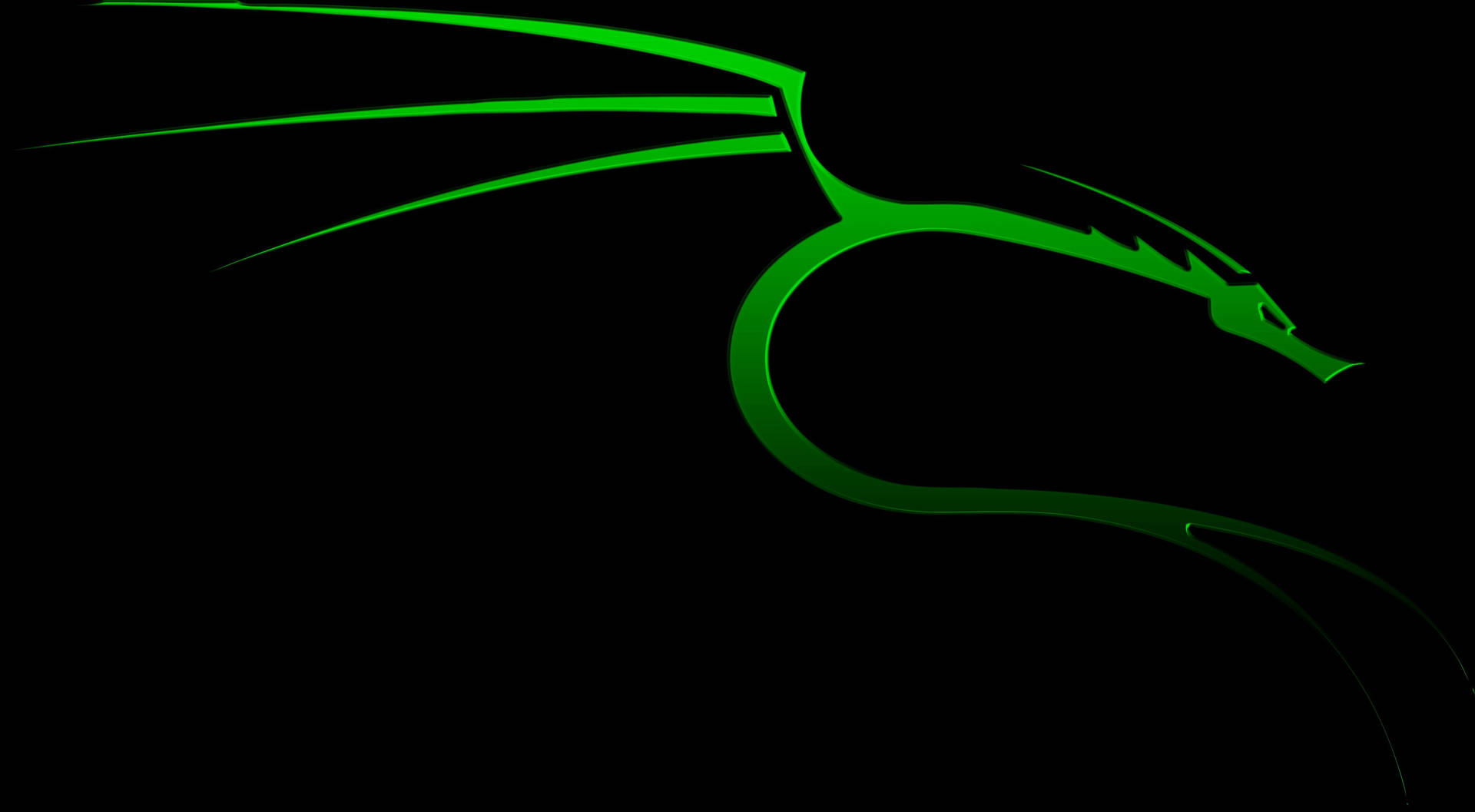 Kali Linux Neon Drage Logo Tapet: Se det blændende neon logo og den faretrukne drage. Wallpaper