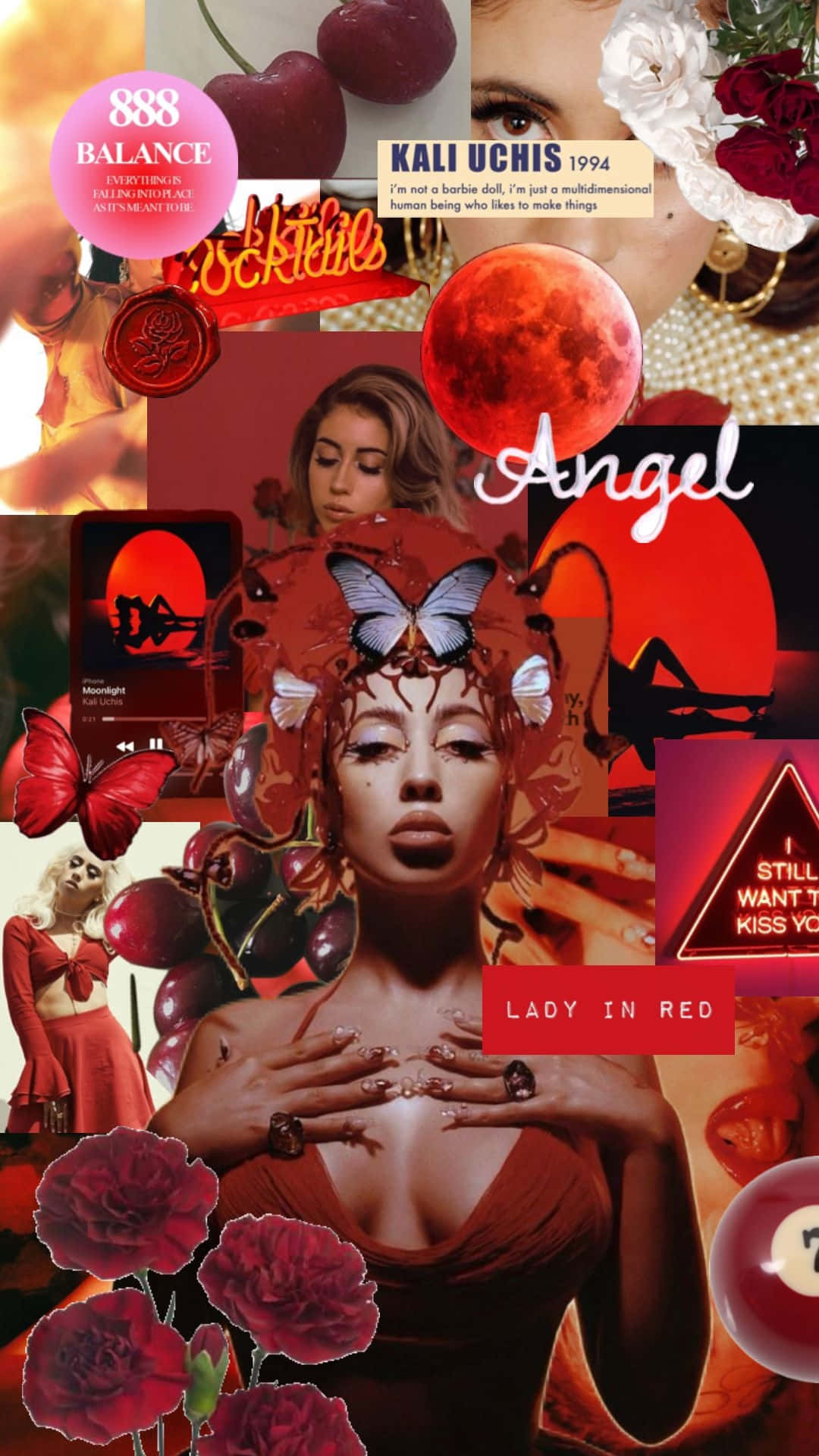Kali Uchis Angel Collage Wallpaper