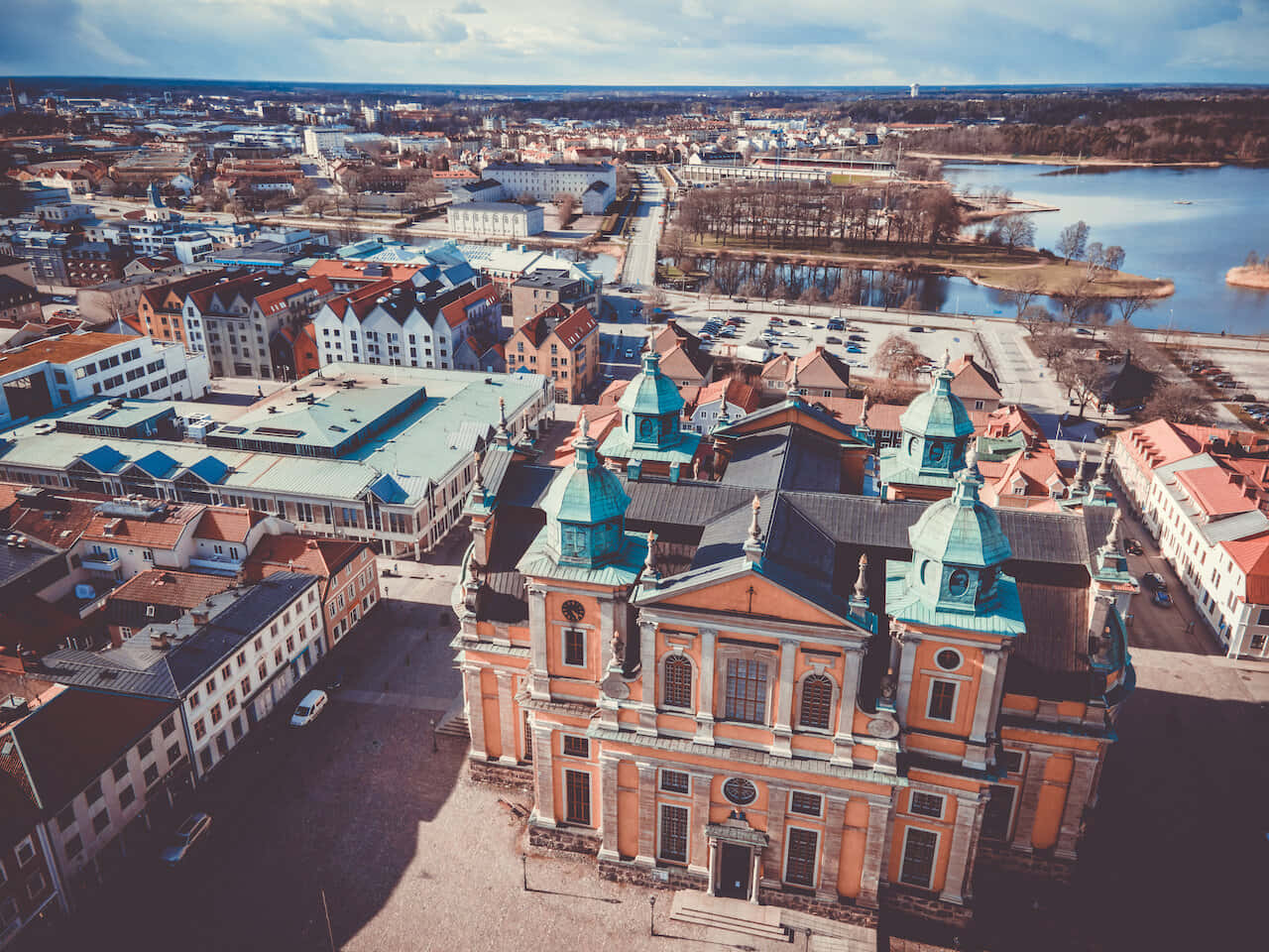Kalmar Aerial View Sweden Wallpaper