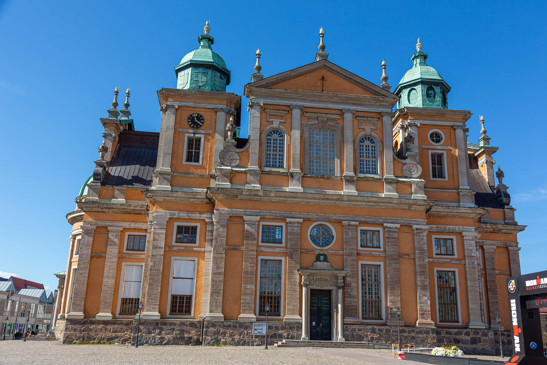 Kalmar Kathedraal Zweden Exterieur Achtergrond