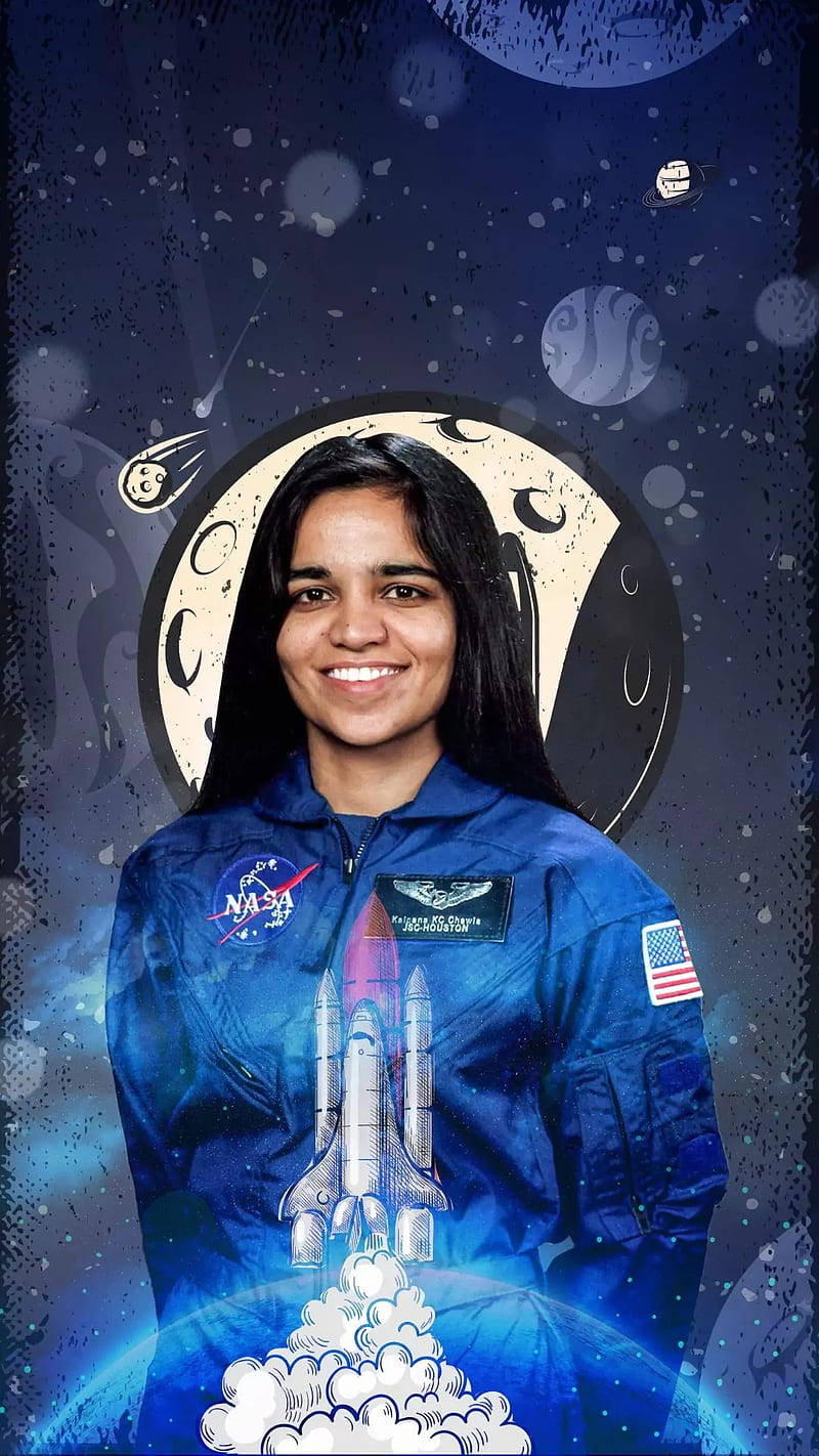 "kalpana Chawla - A Vision In Space" Wallpaper