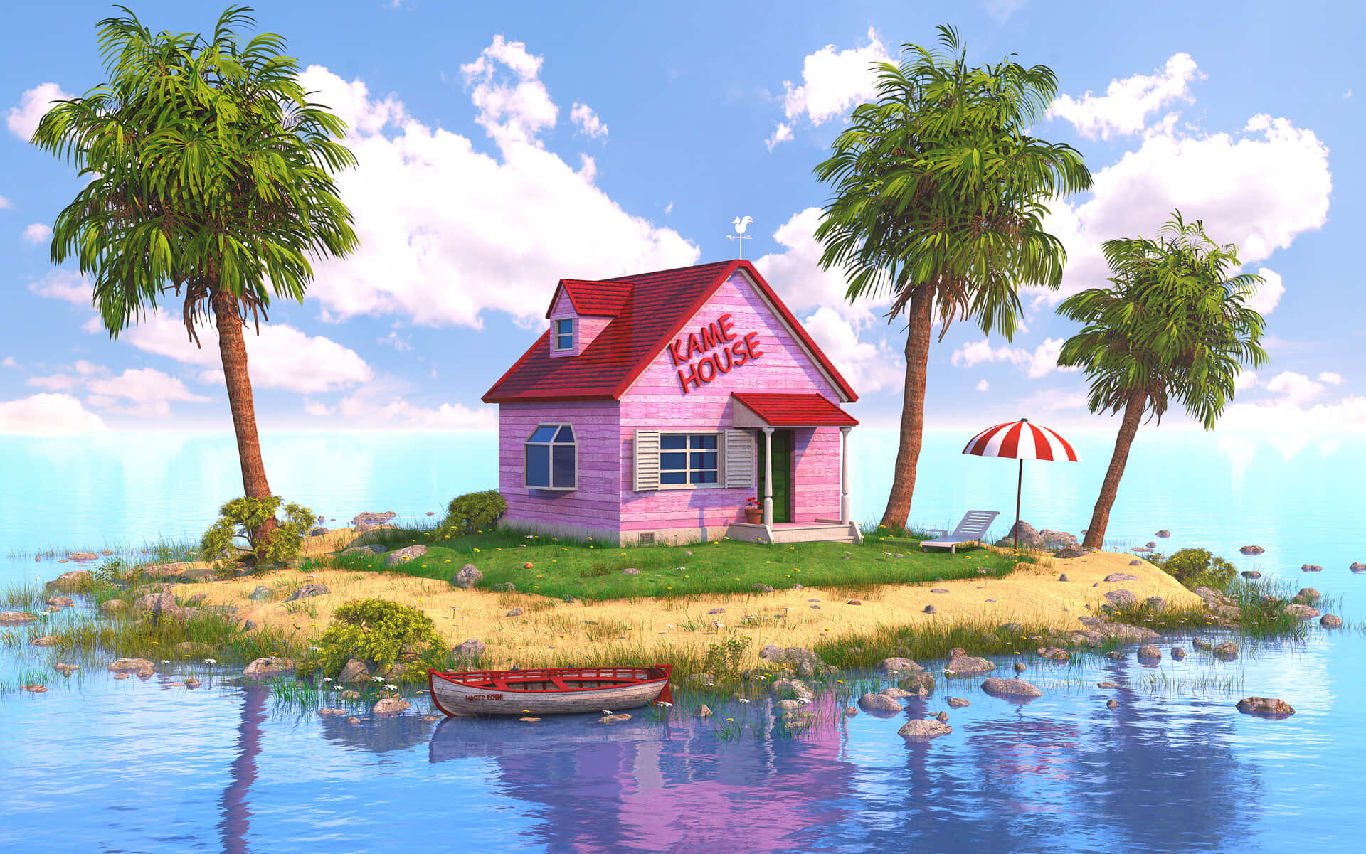 Enjoy the peaceful beauty of the Kame House Wallpaper