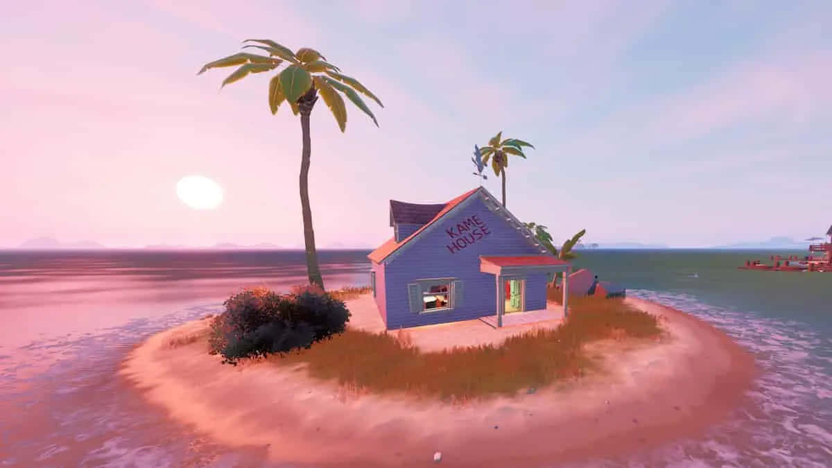 Unapequeña Isla Con Una Casa En Ella Fondo de pantalla