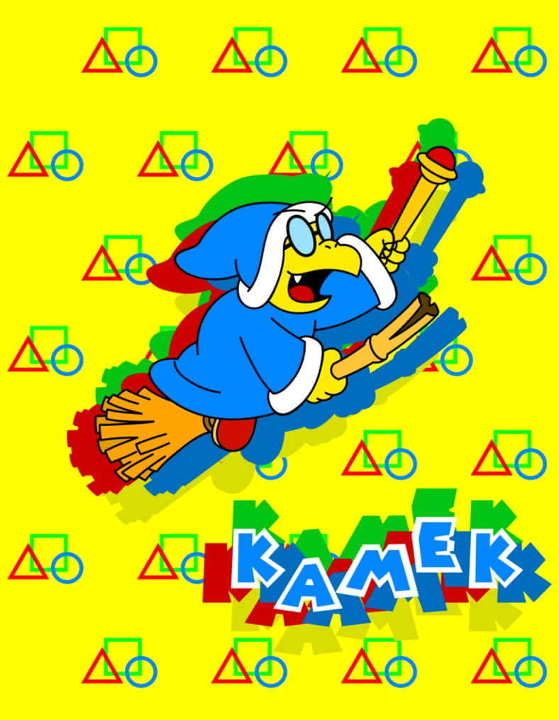 Kamek - The Powerful Magikoopa Wizard in Action Wallpaper