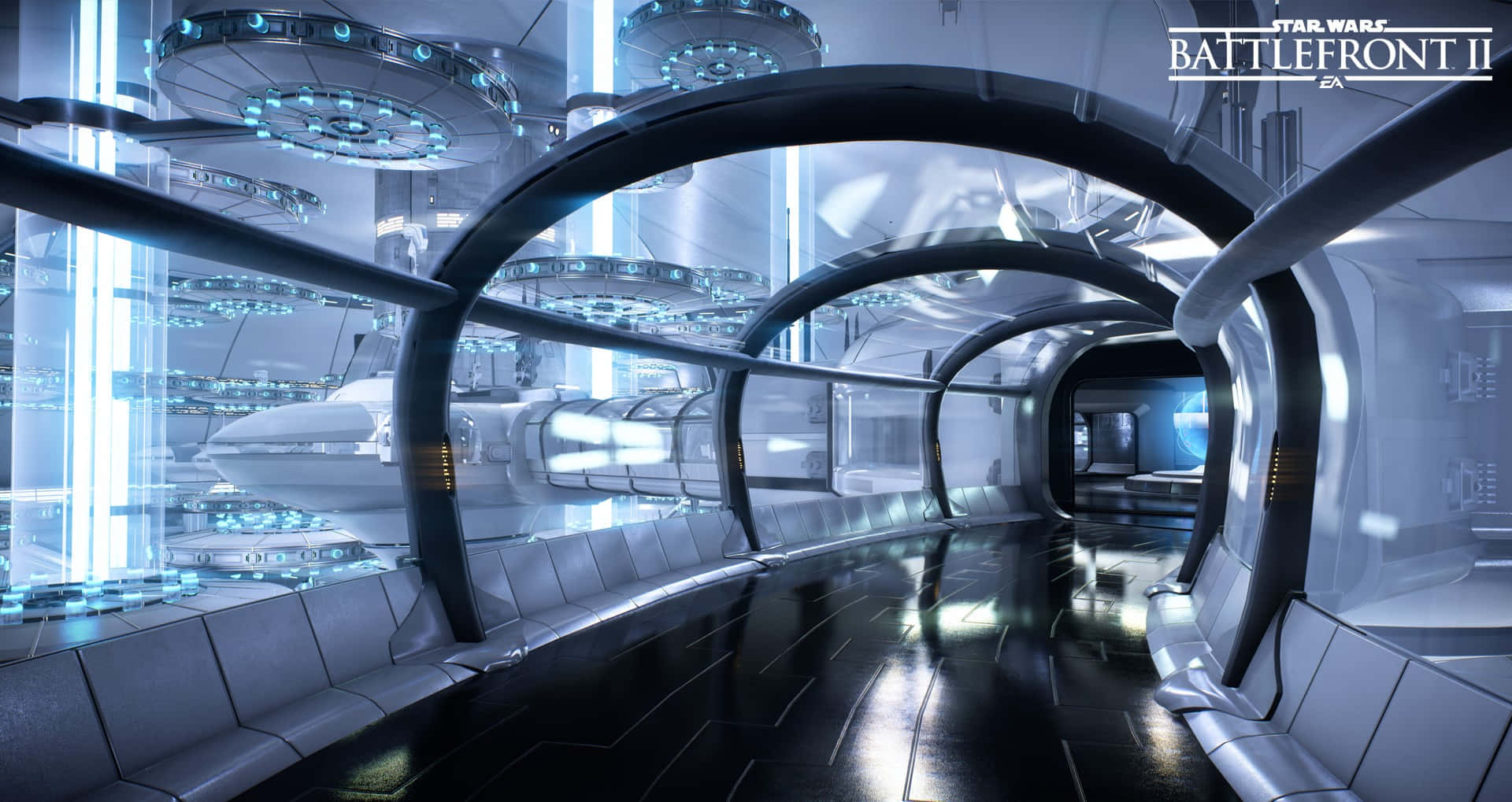 Stunning view of Kamino's watery landscape Wallpaper