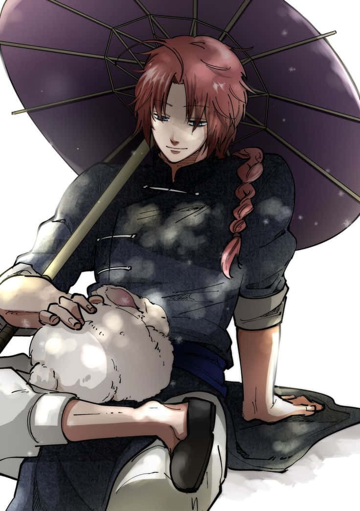 Kamui Avec Parapluie Gintama Fond d'écran