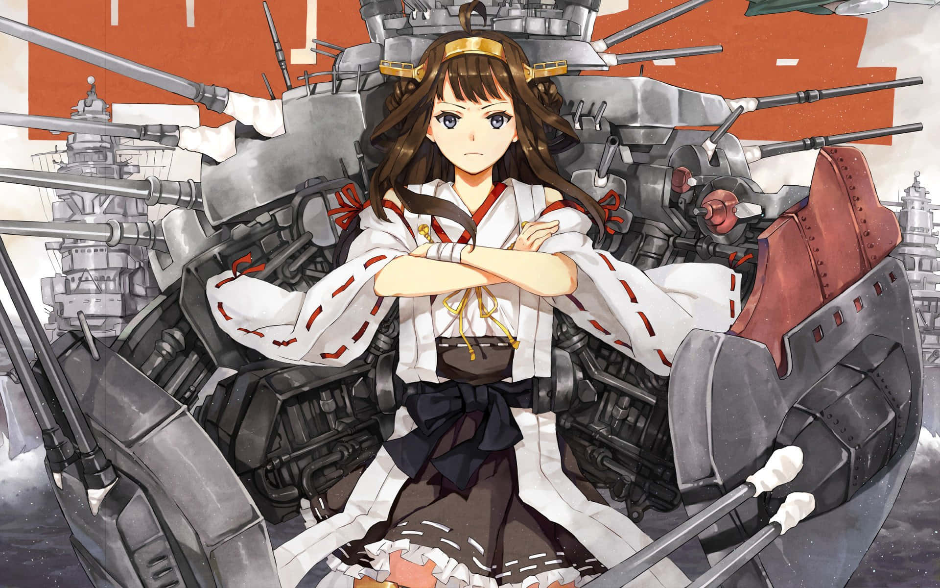 Set Sail! Explore the high seas with the anime game Kantai Collection" Wallpaper