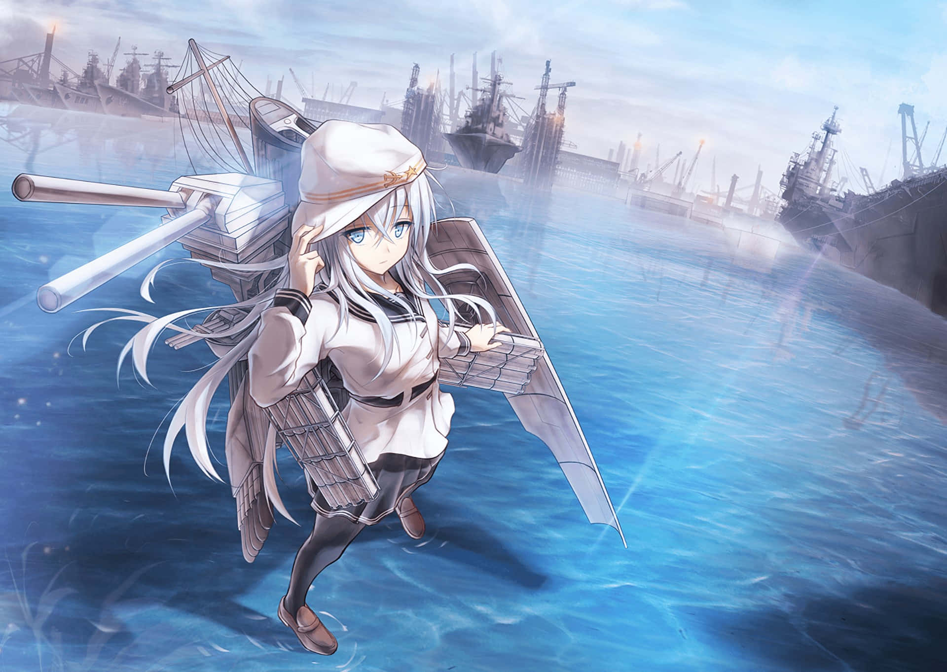 Enjoy breathtaking screenshots from the popular game "KanColle" Wallpaper