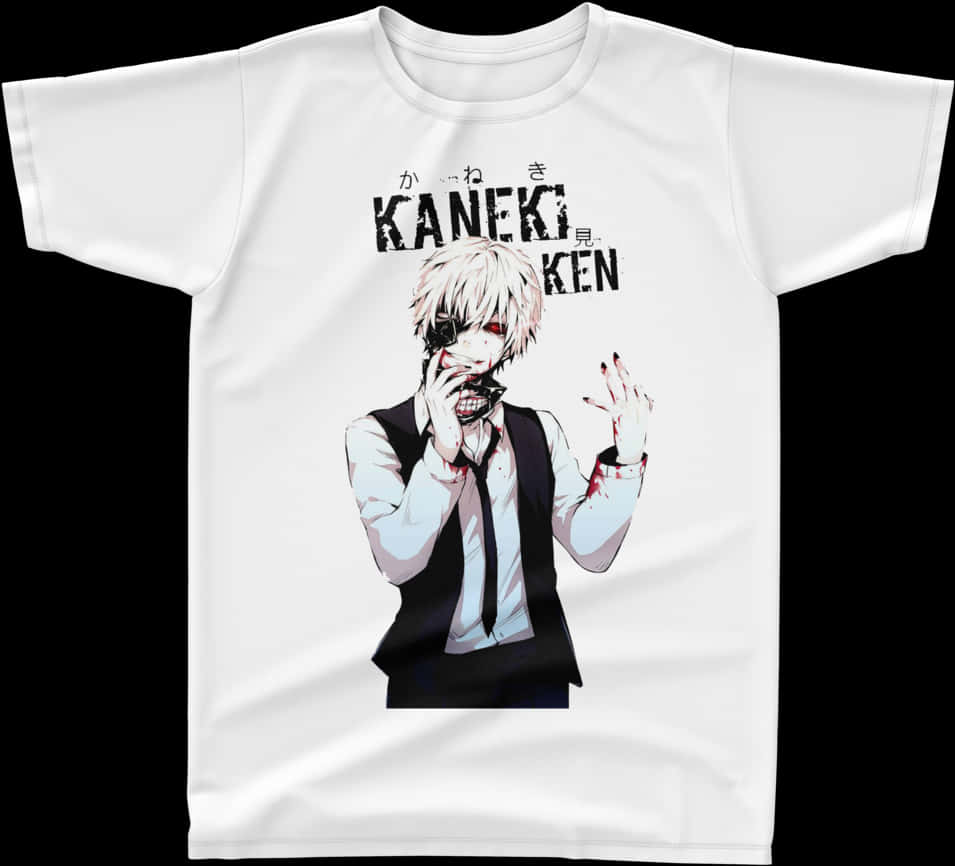 Kaneki Ken Anime T Shirt Design PNG