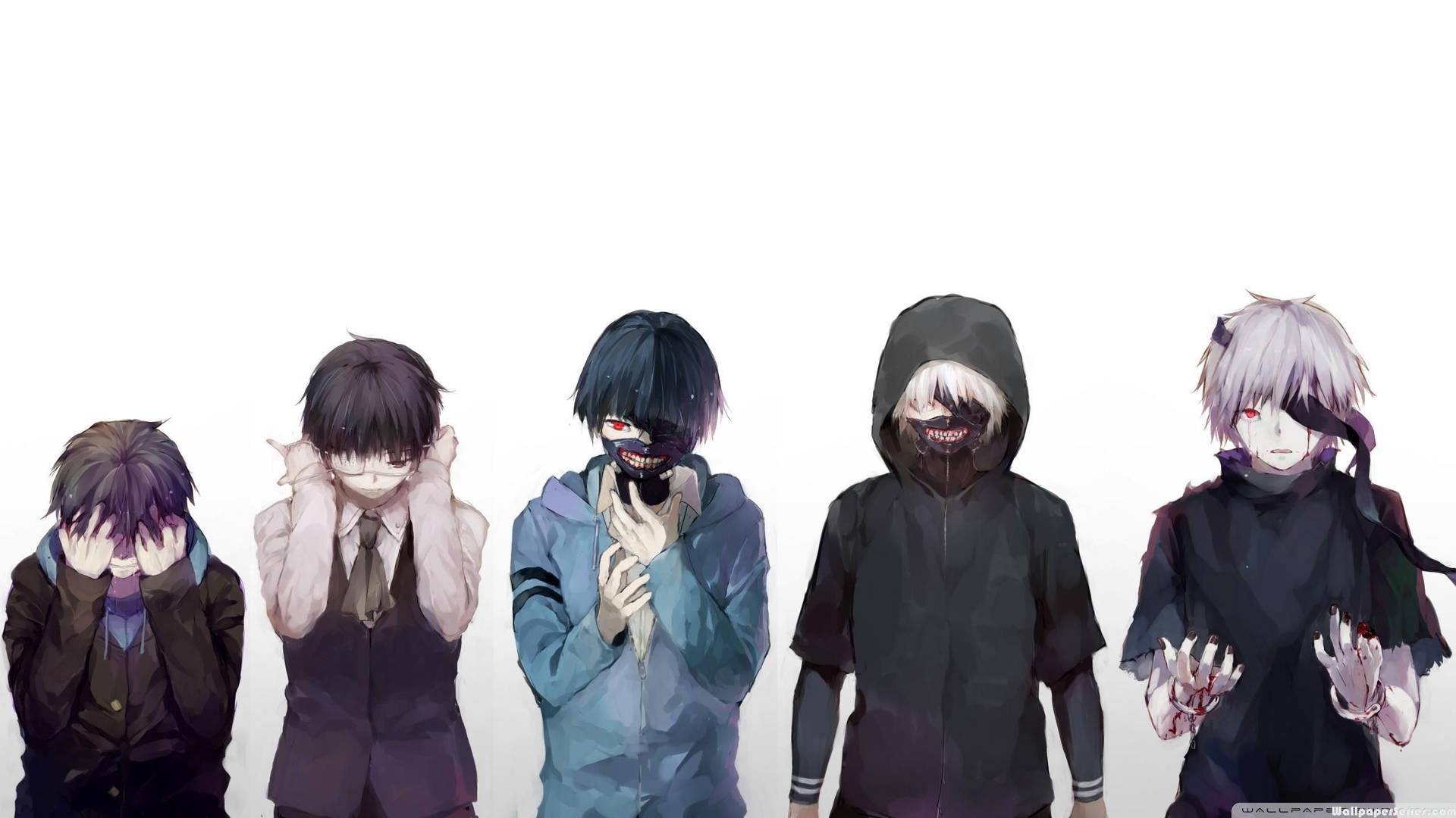 A look at the many forms of Kaneki Ken throughout his journey Wallpaper