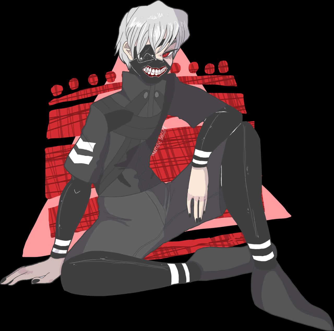 Kaneki Ken Tokyo Ghoul Artwork PNG