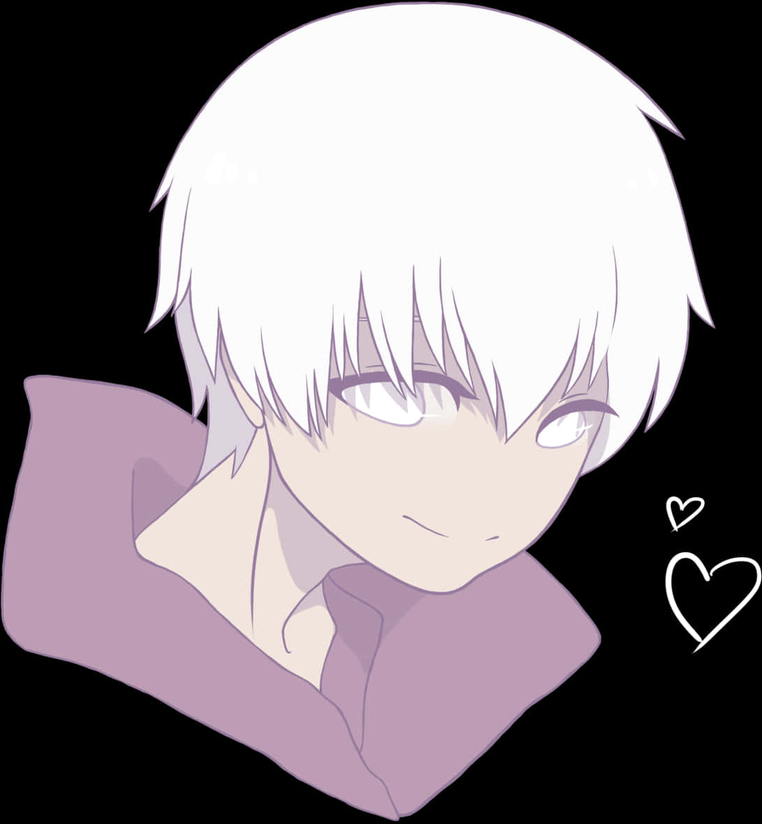 Kaneki Ken White Hair Portrait PNG