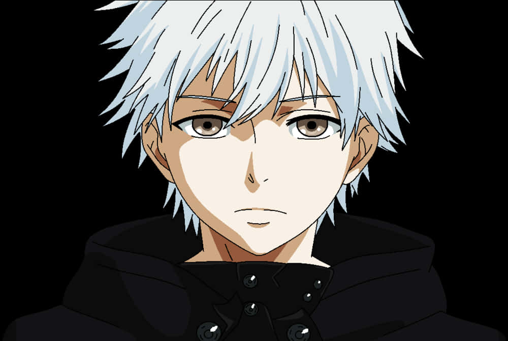 Kaneki Ken White Hair Portrait PNG