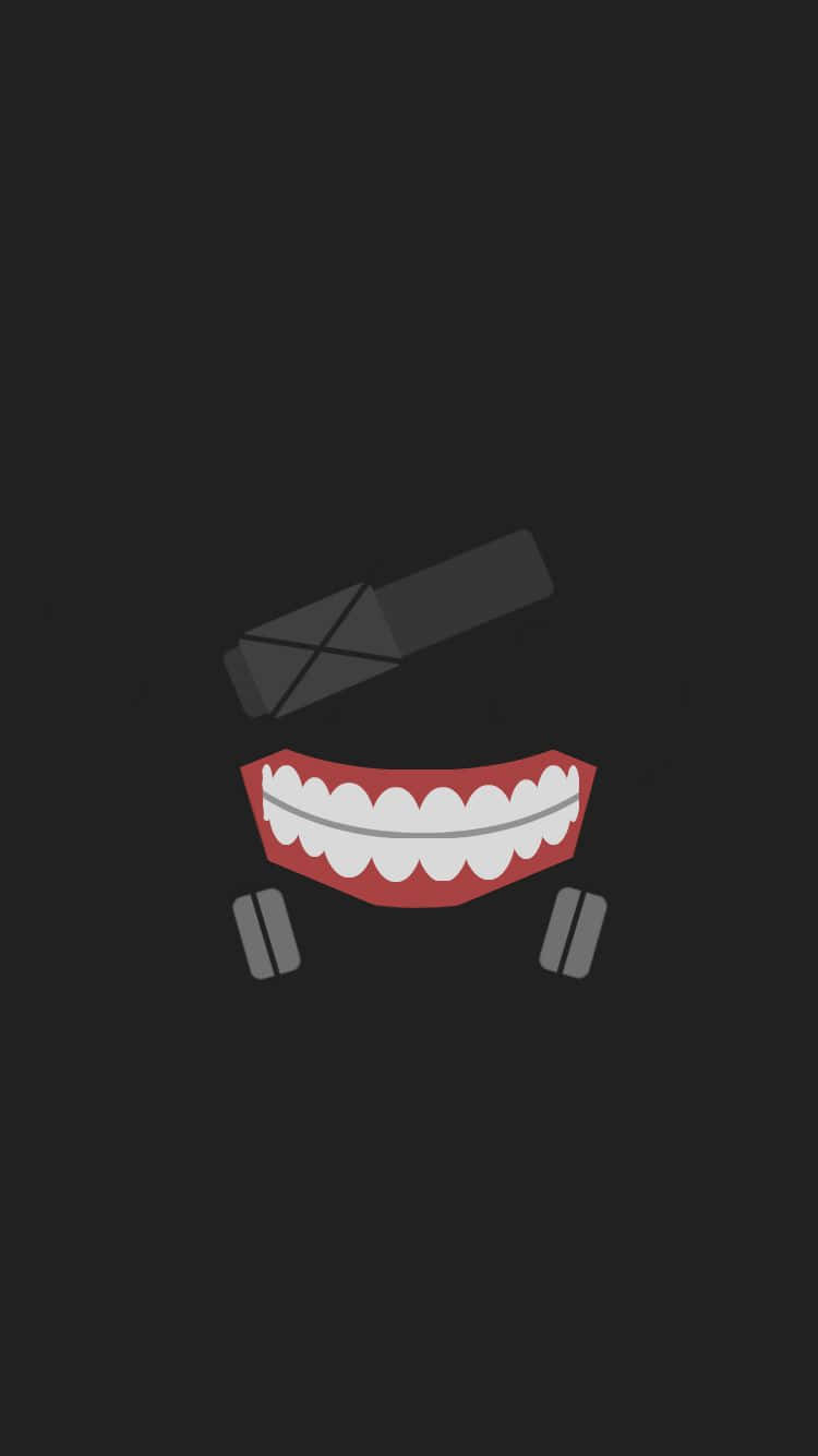 A Black Background With A Tooth On It Wallpaper