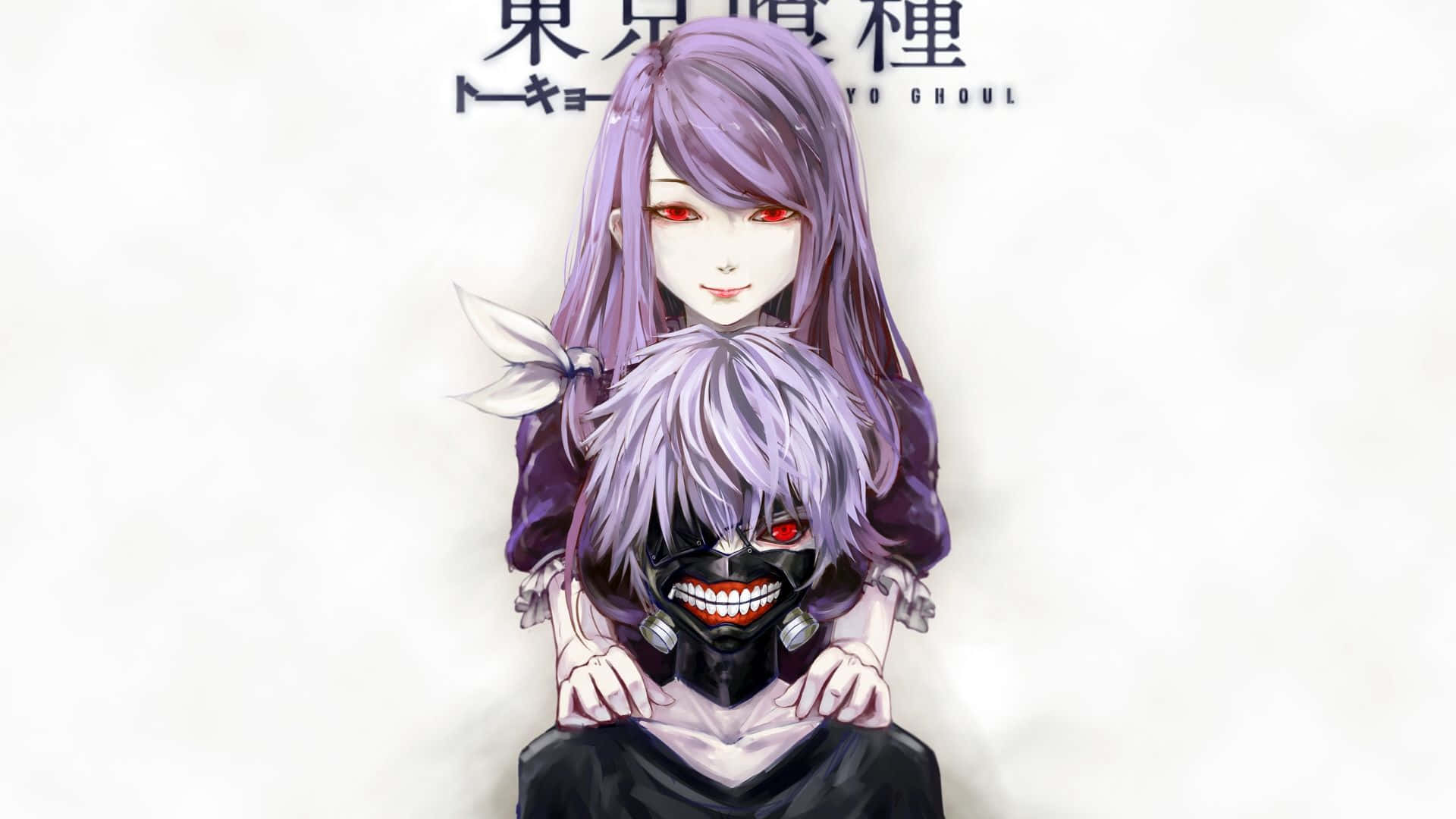 Kanekitriste Anime Tokyo Ghoul En Forma Y Rize Fondo de pantalla