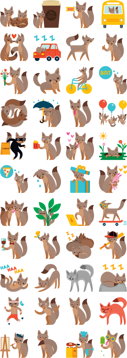 Kangaroo Emojis Collection PNG