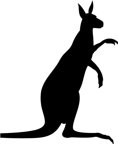Kangaroo Silhouette Profile PNG