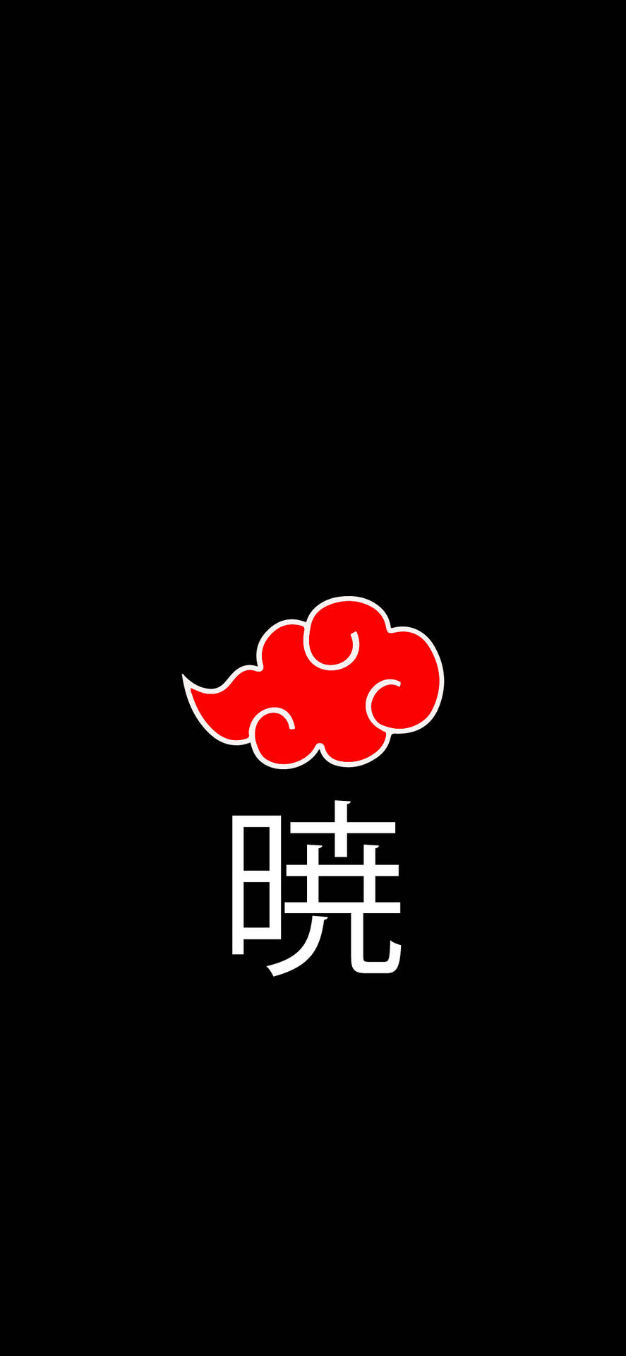 Kanji Akatsuki Cloud Iphone Wallpaper
