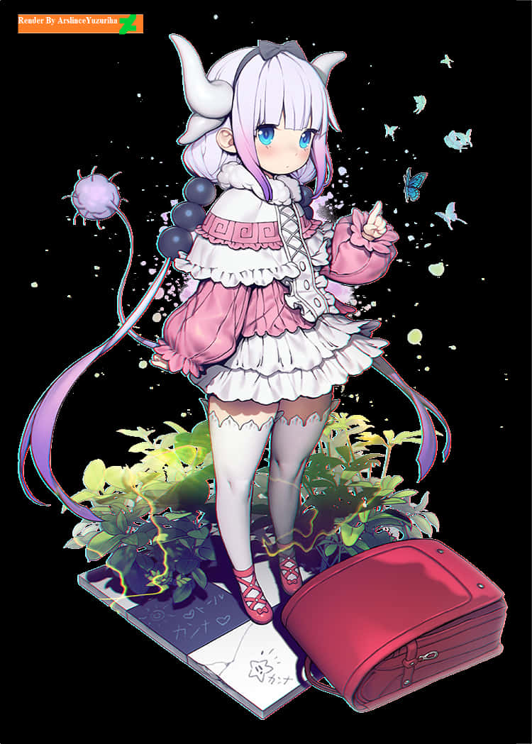 Download Kanna Kamui Anime Character Art | Wallpapers.com