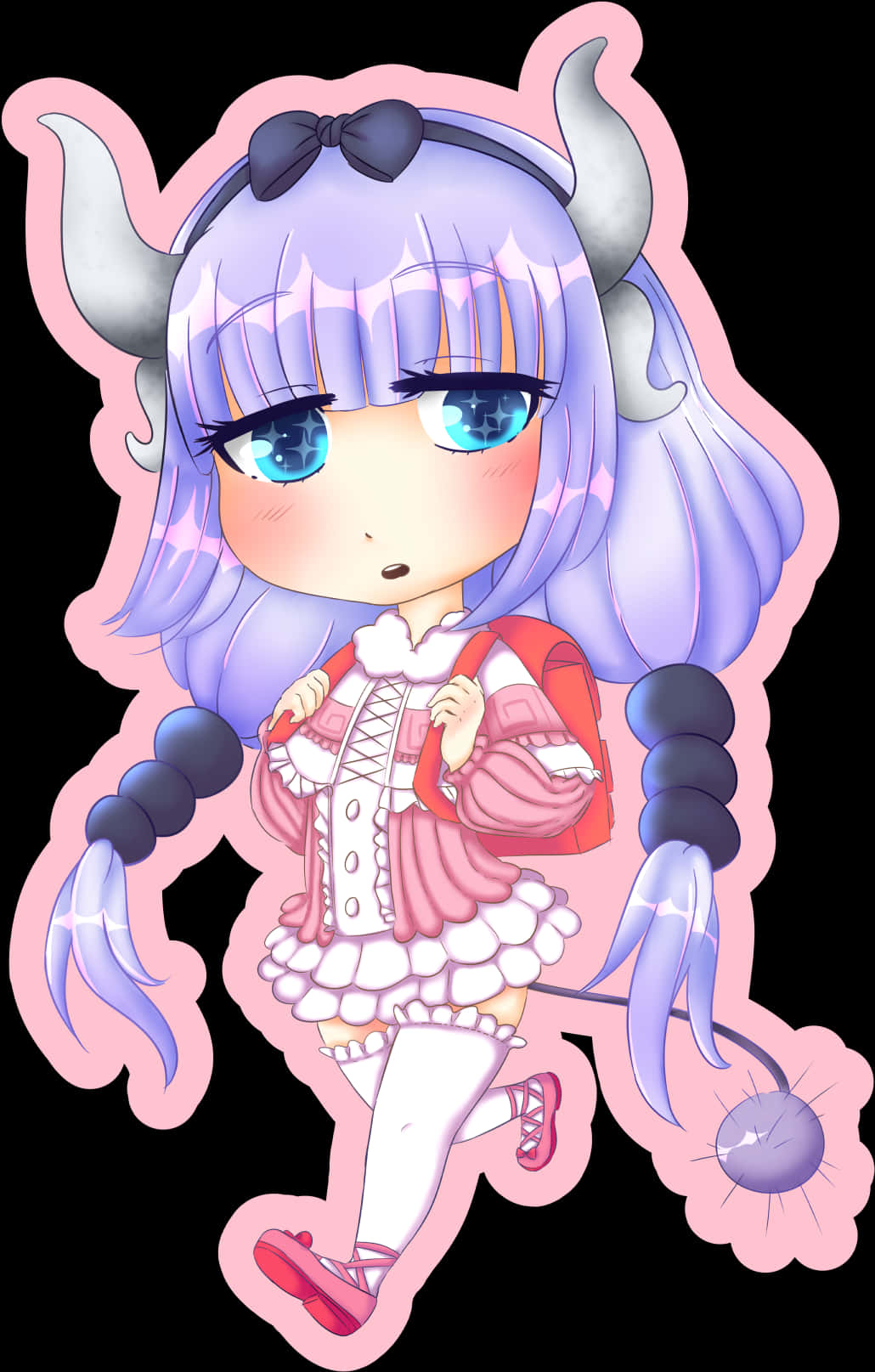 Kanna Kamui Anime Character Illustration PNG