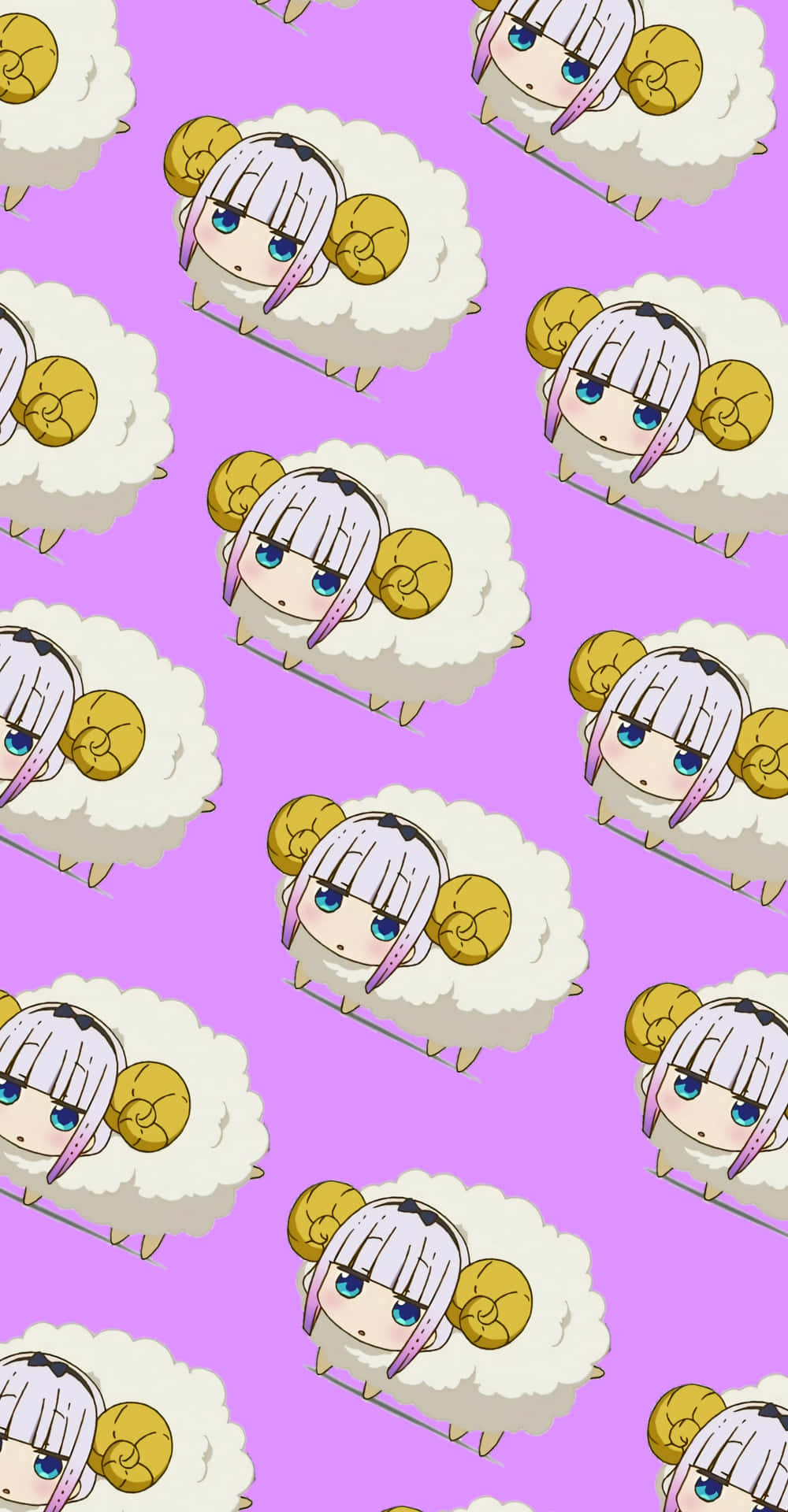 A Pattern Of Sheep With Ears And Eyes Wallpaper