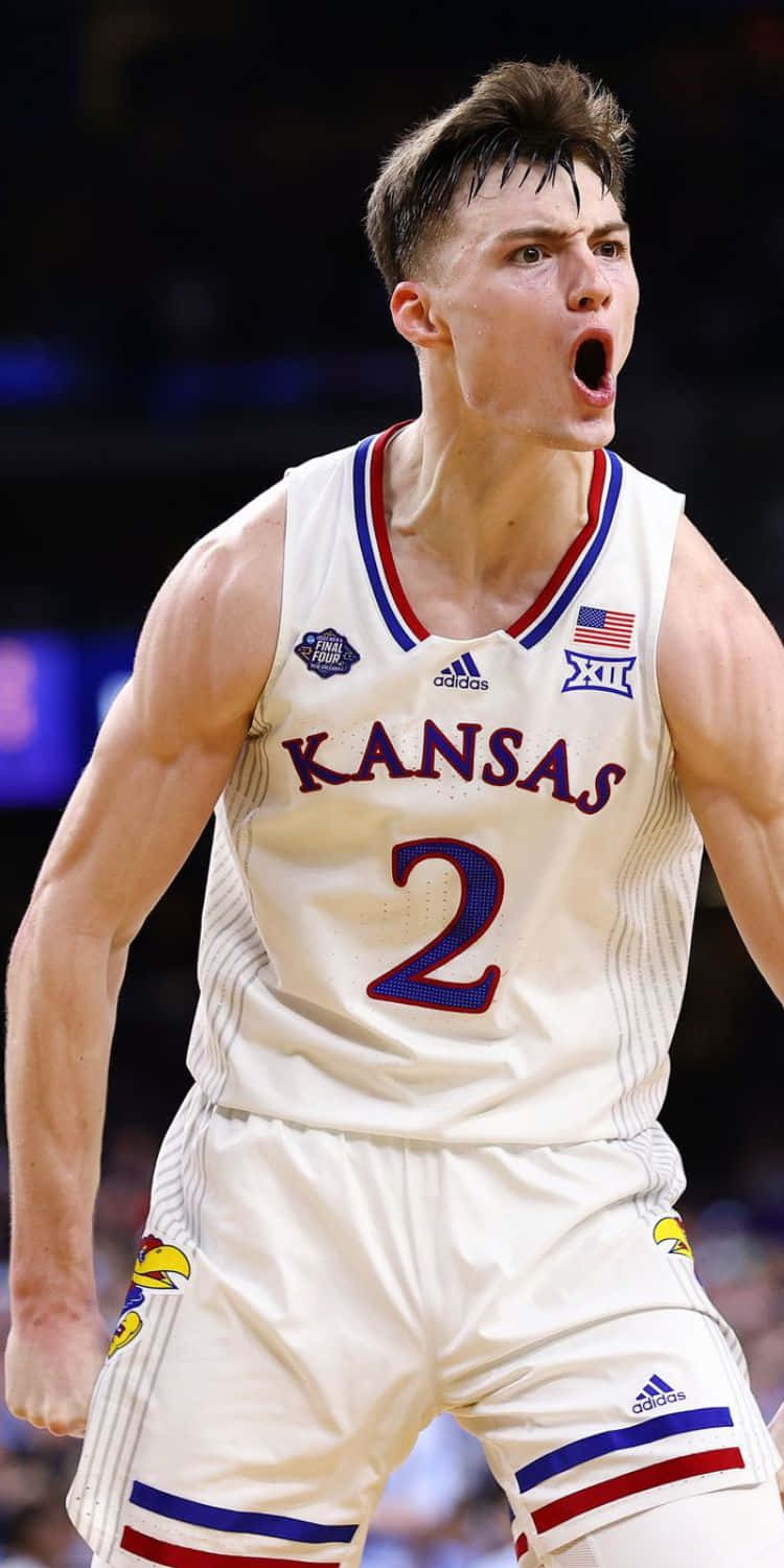 Kansas Basketball Speler Viering Achtergrond