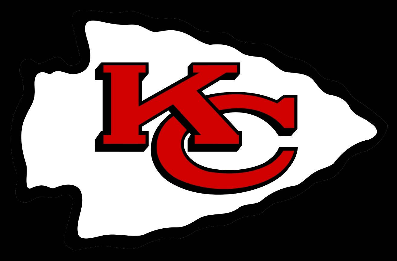 Vibrant Kansas City Chiefs Logo on a Dark Background Wallpaper