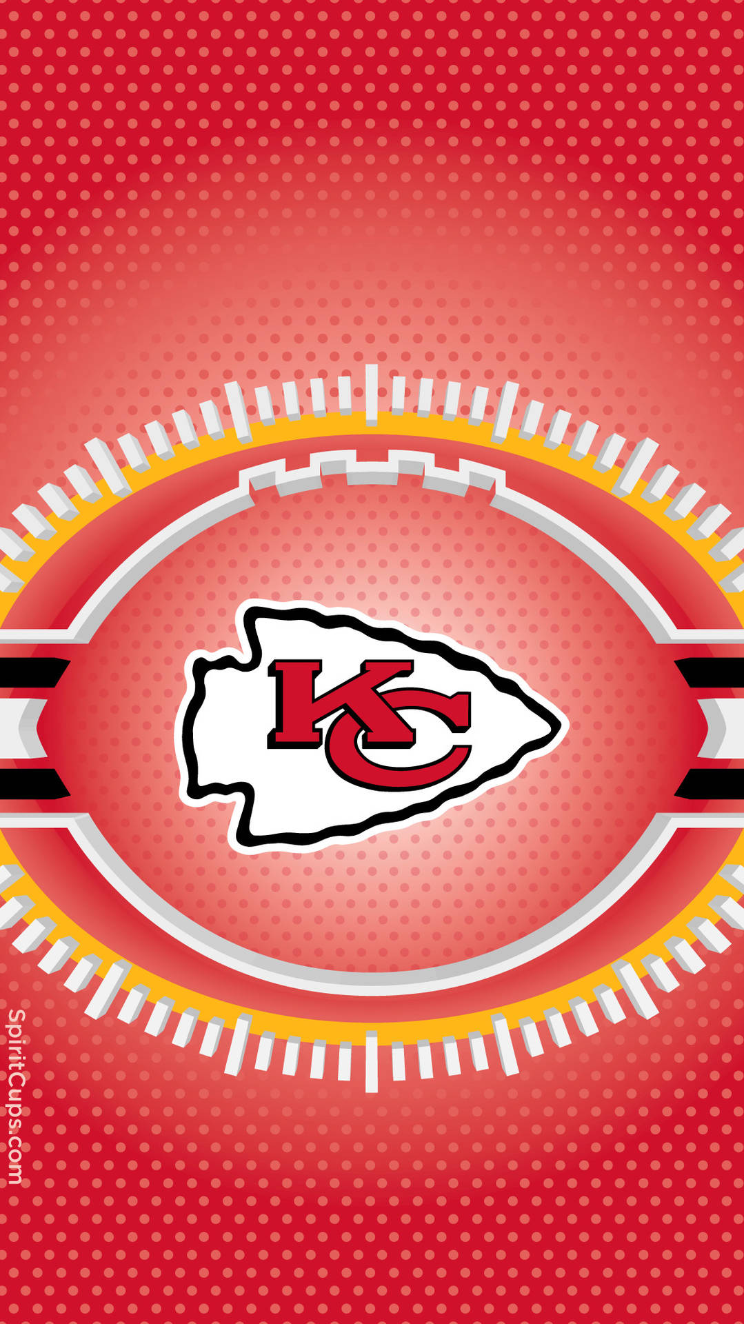 Kansas Chiefs logo på en rød baggrund Wallpaper