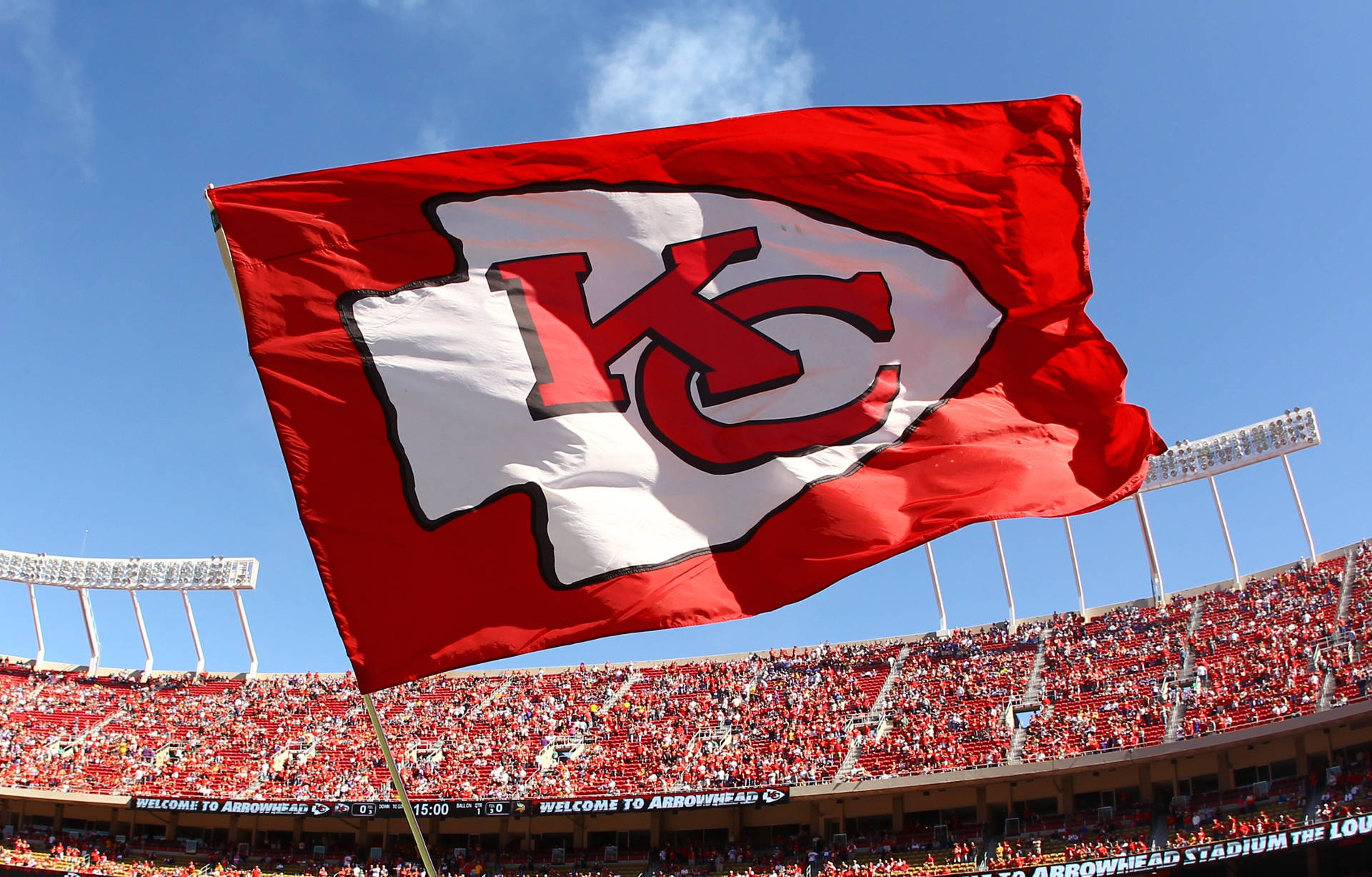 Vis din stolthed med Kansas City Chiefs cool swag Wallpaper