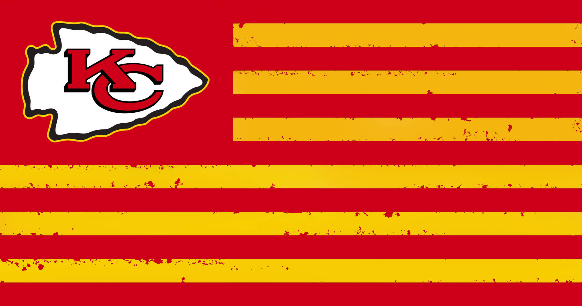 Kansas City Chiefs Flag Tapet: Fremhæv din kærlighed til NFL med dette Kansas City Chiefs-flaggetapet. Wallpaper